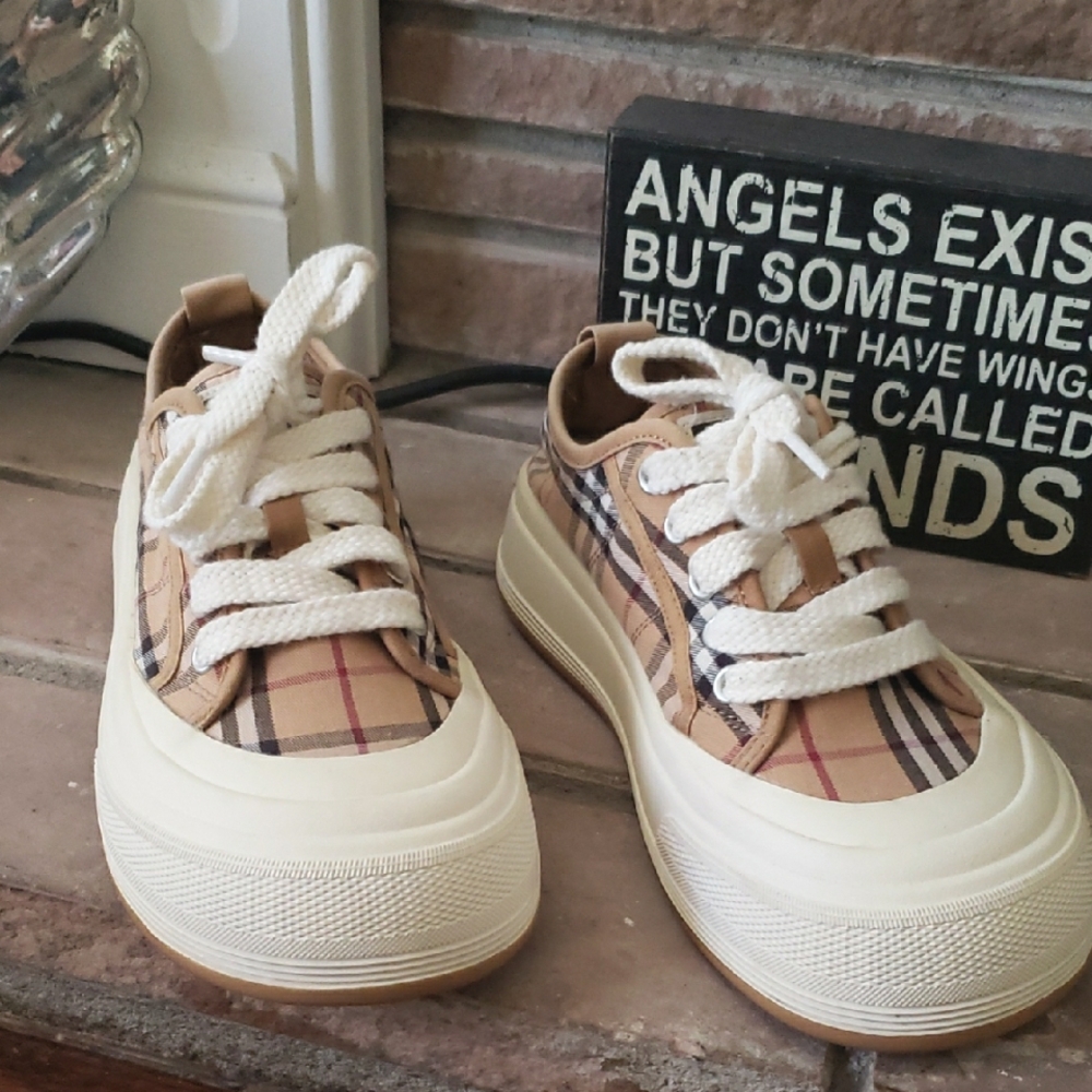 Plaid Canvas Sneakers
